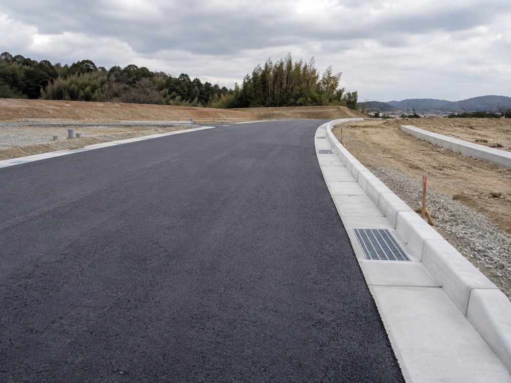 道路舗装工事の施工状況